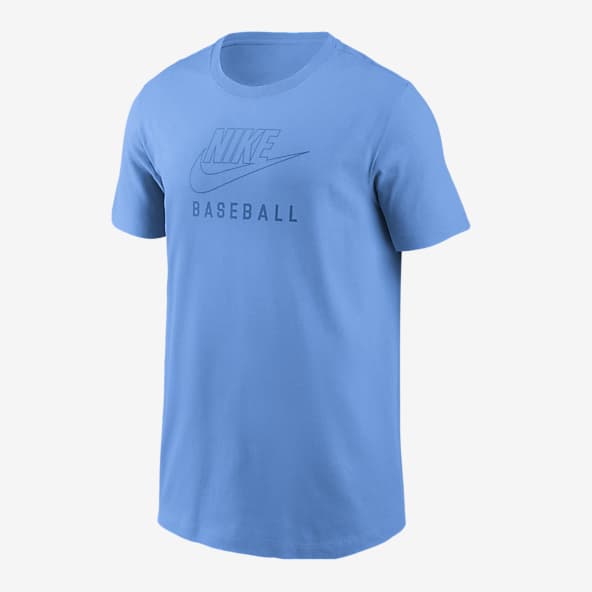 Low Inventory Blue Baseball Short Sleeve Shirts. Nike